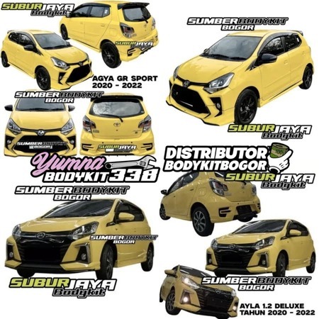 BODYKIT AGYA AYLA TAHUN 2020 - 2022 BODYKIT AGYA GR BODYKIT AYLA 1.2 DELUXE 2020 - 2022 MOBIL