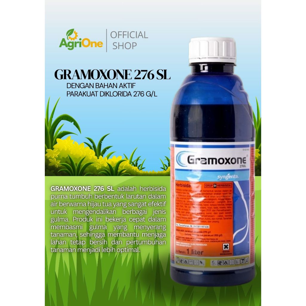 Gramoxone 276 SL 1 Liter Syngenta Obat Rumput Herbisida Ampuh Basmi Gulma Lahan Pertanian