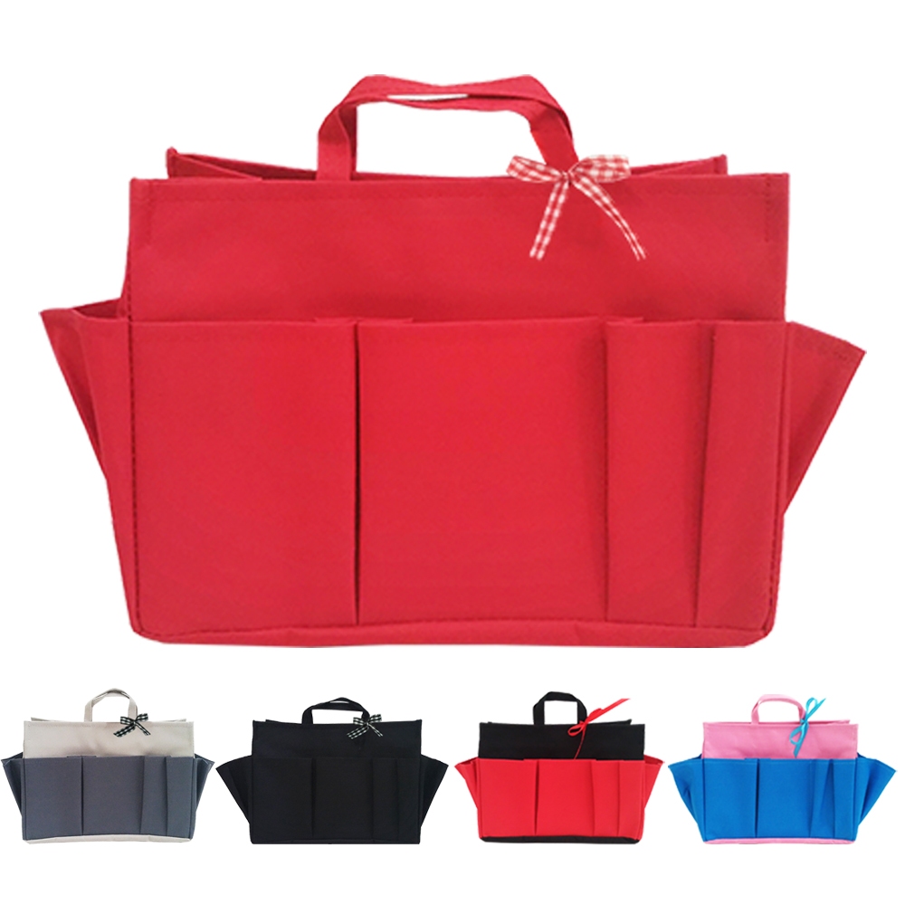 Bag in Bag Organizer Penata Tas Handbag Medium Large Tas Wanita Banyak Sekat Retsleting Perekat Isi 