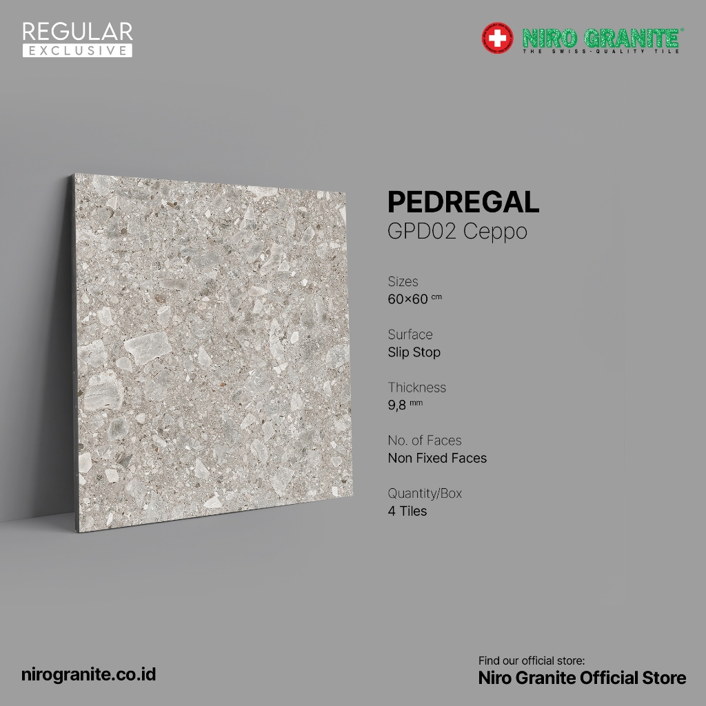 NIRO GRANITE 1st Grade - Pedregal GPD02 - Slip Stop - 60 x 60