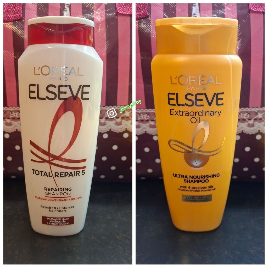 L'oreal paris elseve total repair 5 shampoo 280ml/L'oreal elseve extraordinary oil 280 ml/loreal sha