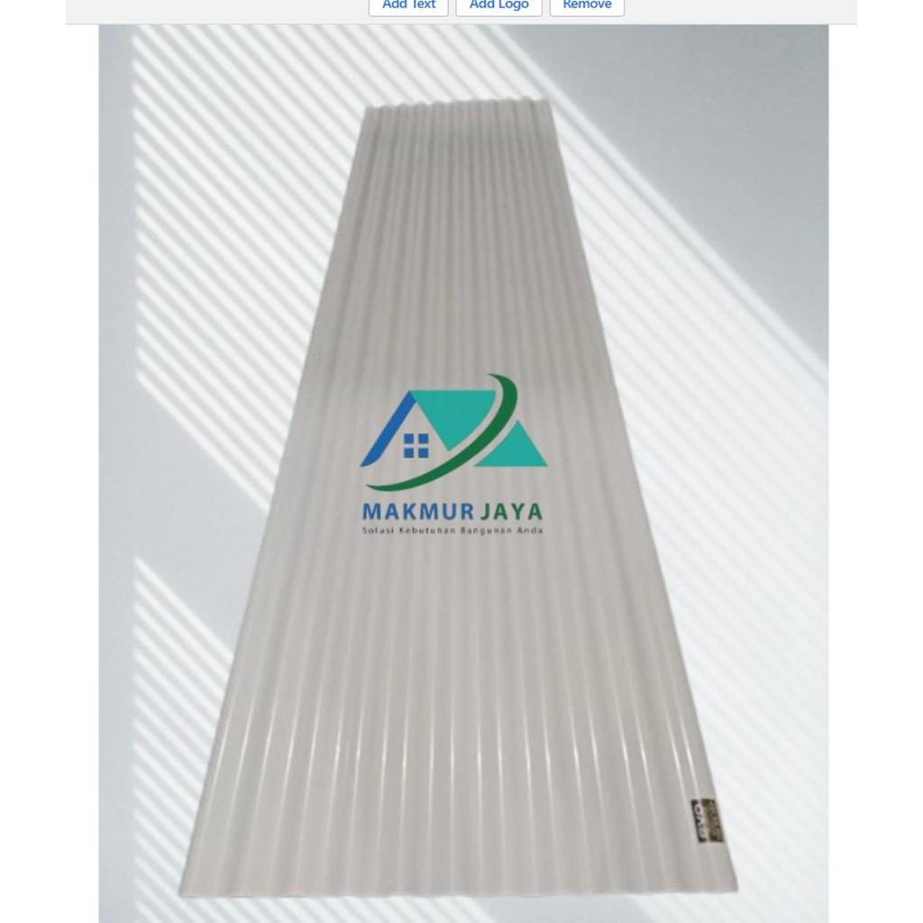 Atap gelombang warna putih Evo Pro tebal 2 mm / Atap plastik gelombang