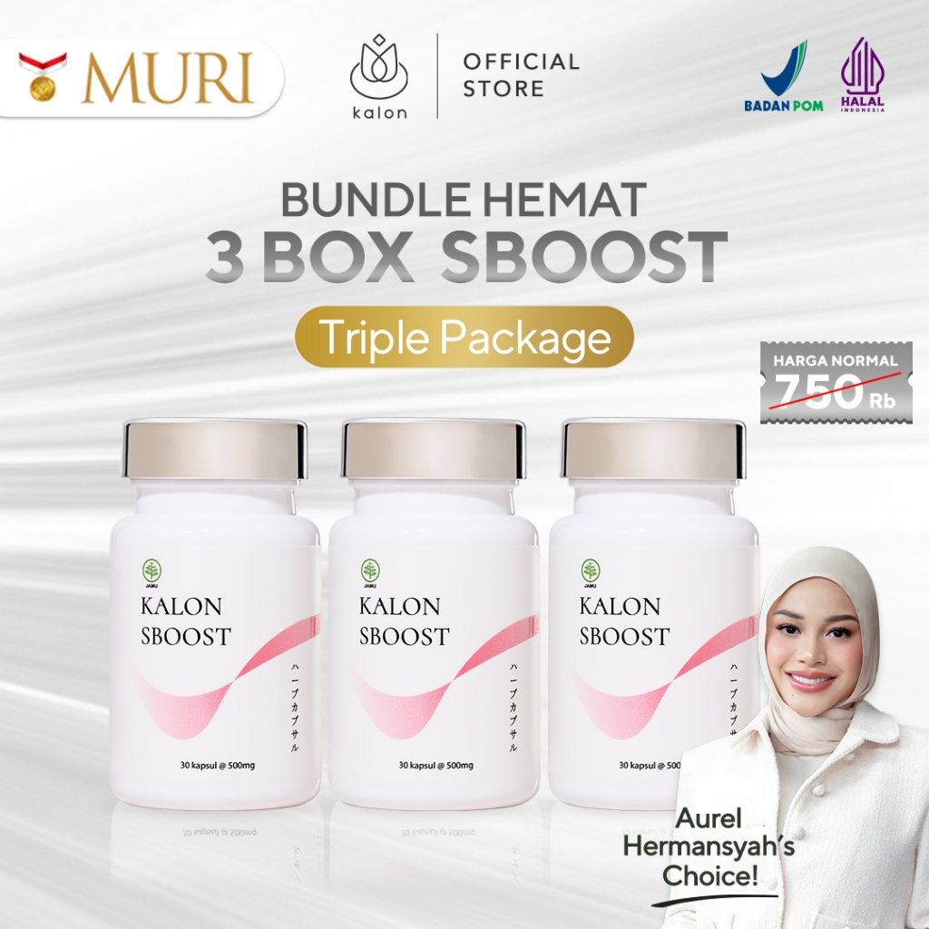 Triple Package 3 Box Kalon SBOOST BPOM & HALAL MUI Kapsul Pelangsing Herbal