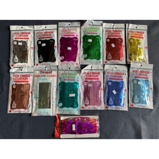 tirai foil | Rumbai Foil | backdrop tirai ultah | tirai ultah warna warni