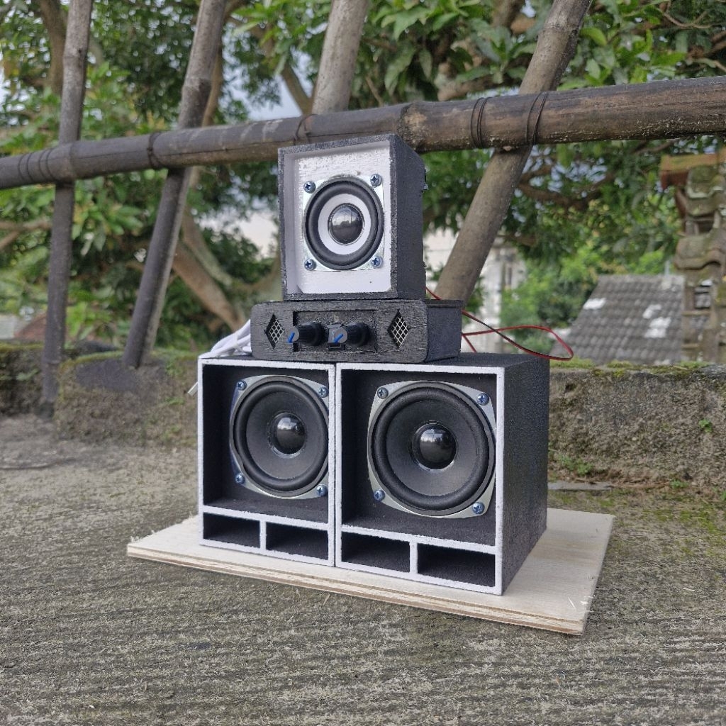 paket sound miniatur 3 inch siap bunyi box miniscoop
