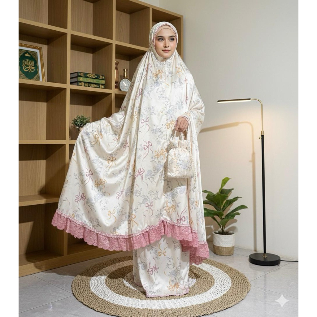 Mukena silk Pricila series silk premium mukena dewasa