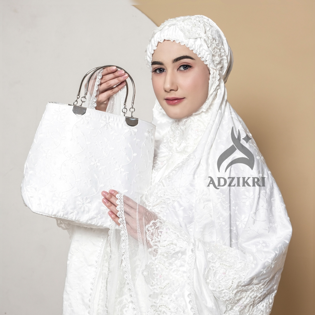 ADZIKRI - Mukena Dewasa Premium Prada Pengantin Susun Clarissa