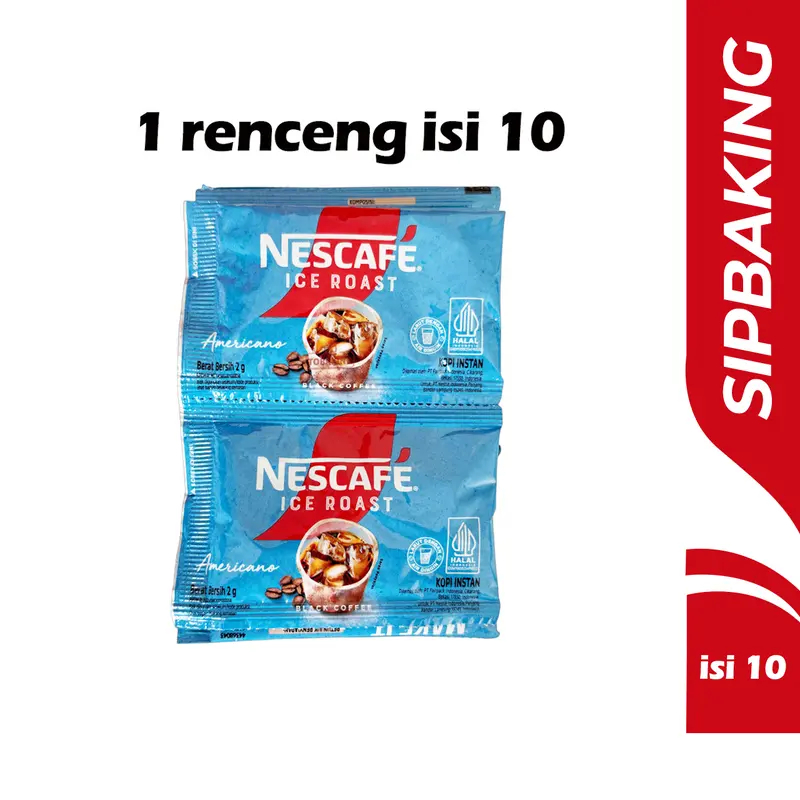 10 Sachet Kopi Instan NESCAFE Ice Roast Tanpa Gula