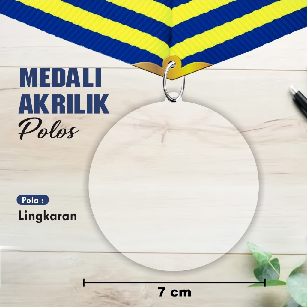 Bahan Medali Akrilik 2 MM Cocok Untuk Aksesoris Kalung Wisuda Polos Ready Siap Kirim