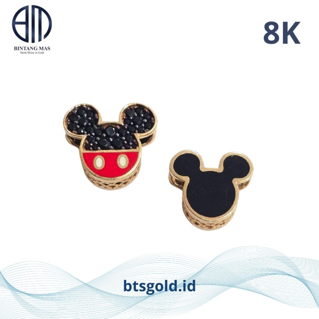 Liontin Emas Charm Mickey Mouse Cat | 8K