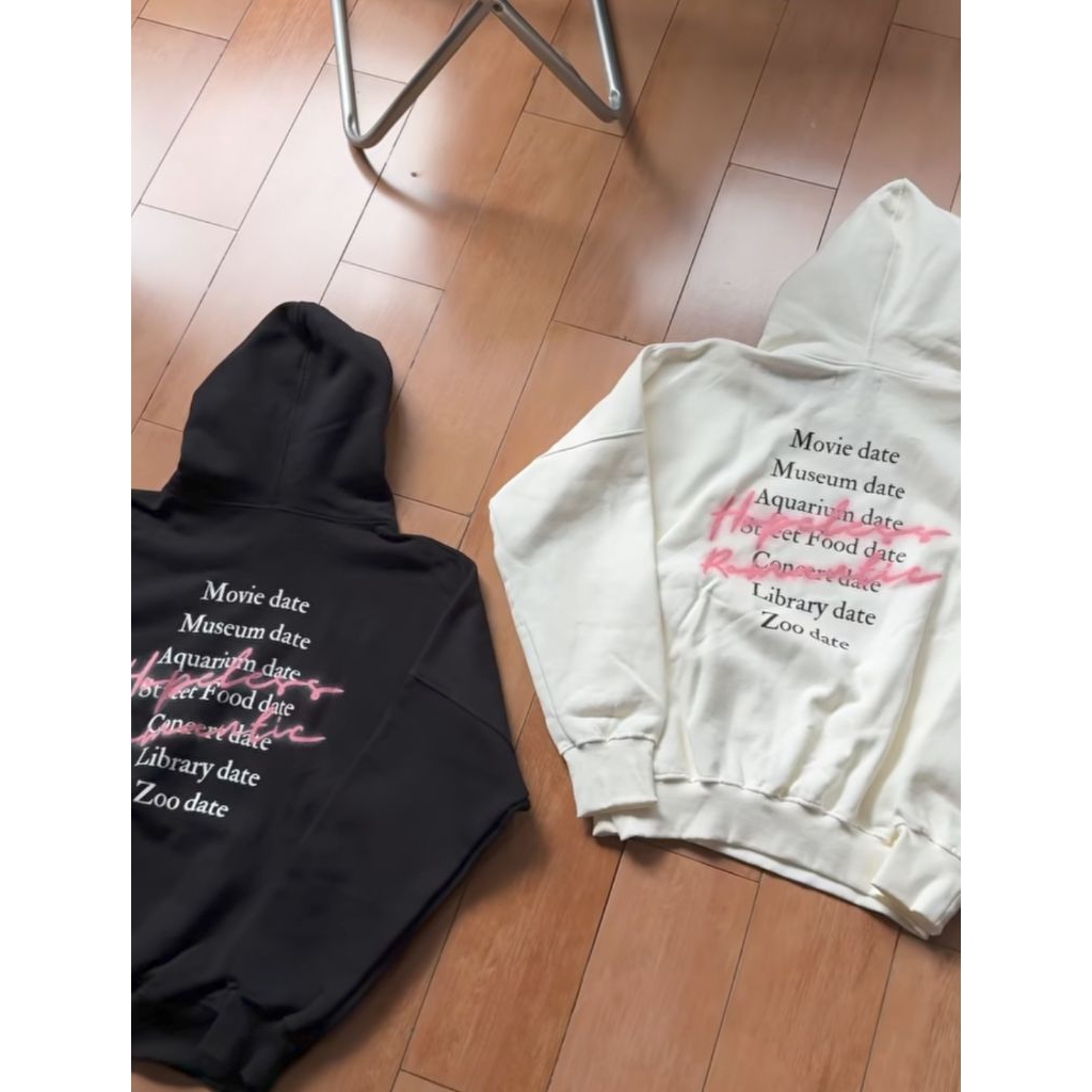 [ORIGINAL 100%] Hoodie Praedae Hopeless Romantic Black & White // Knitwear Praedae Pink & Black // P