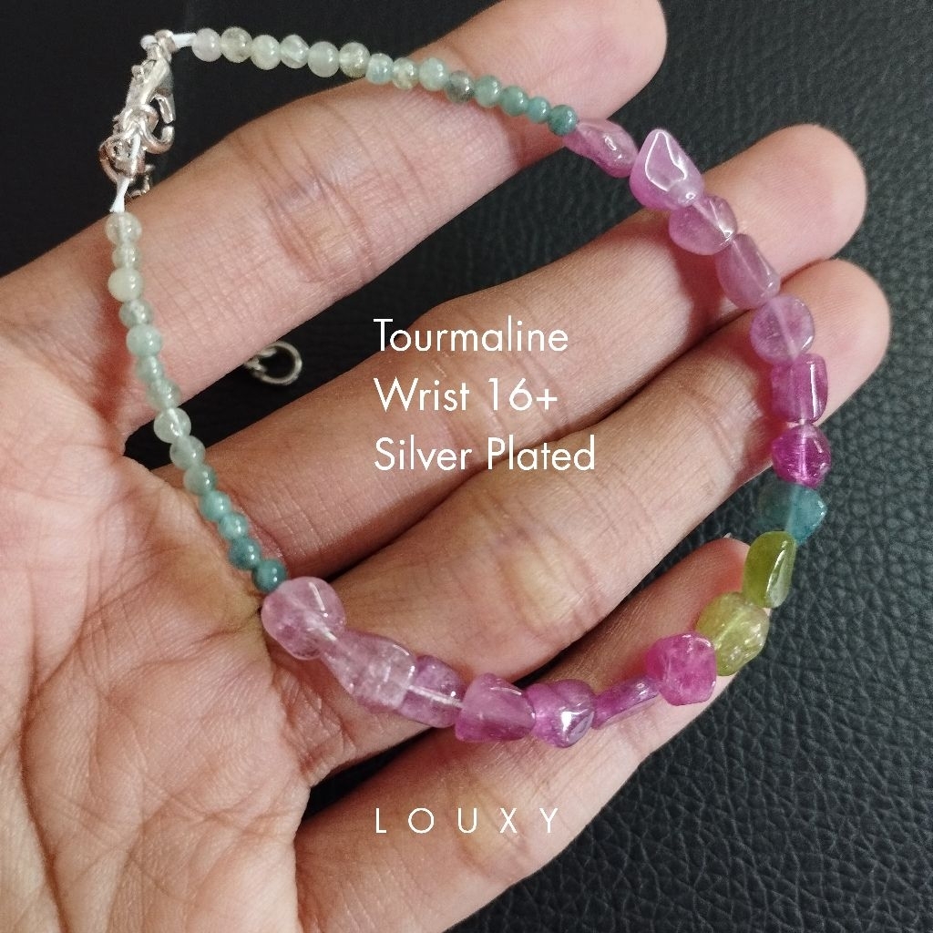 Tourmaline Chips Natural Gelang Crystal Tourmaline Untuk Kesehatan Tourmaline Alami
