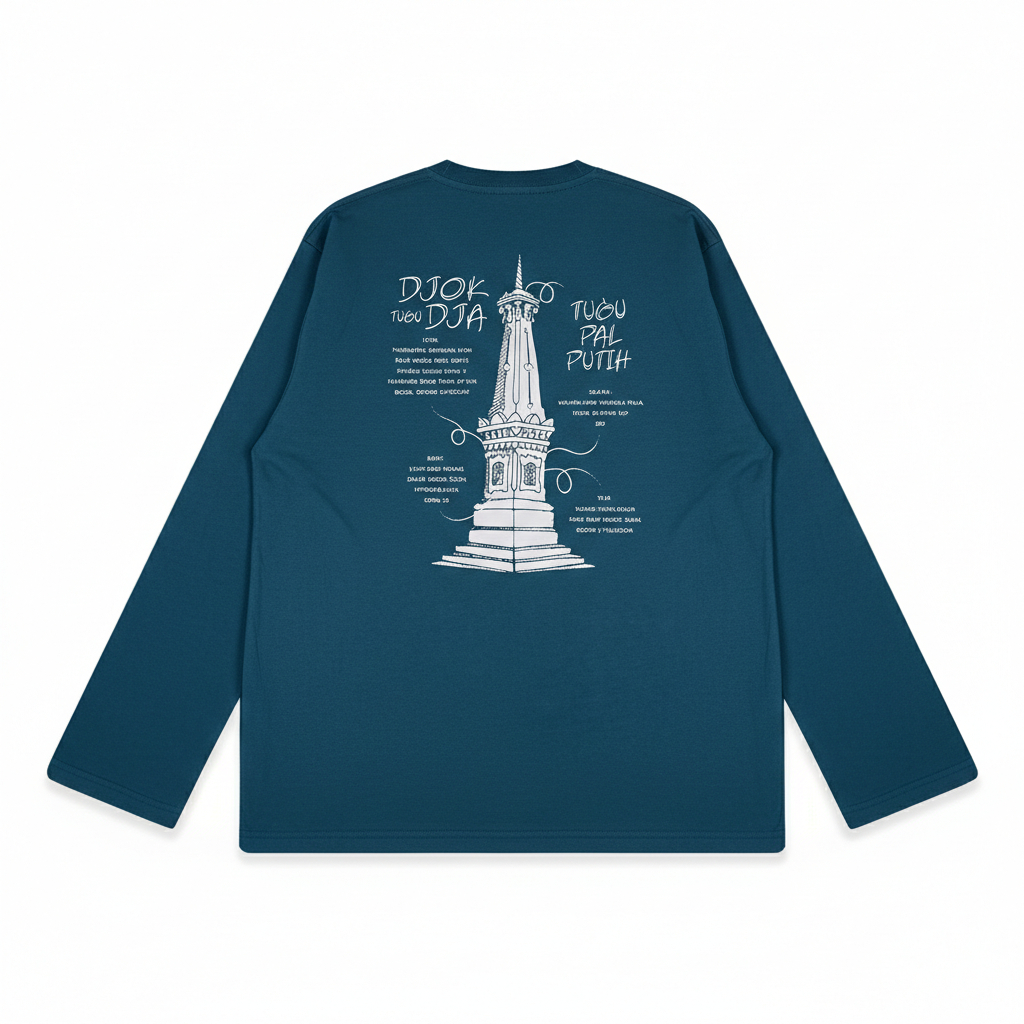 Dagadu T-Shirt Long Sleeve Sketsa | Kaos Lengan Panjang Pria Wanita | Cotton Combed