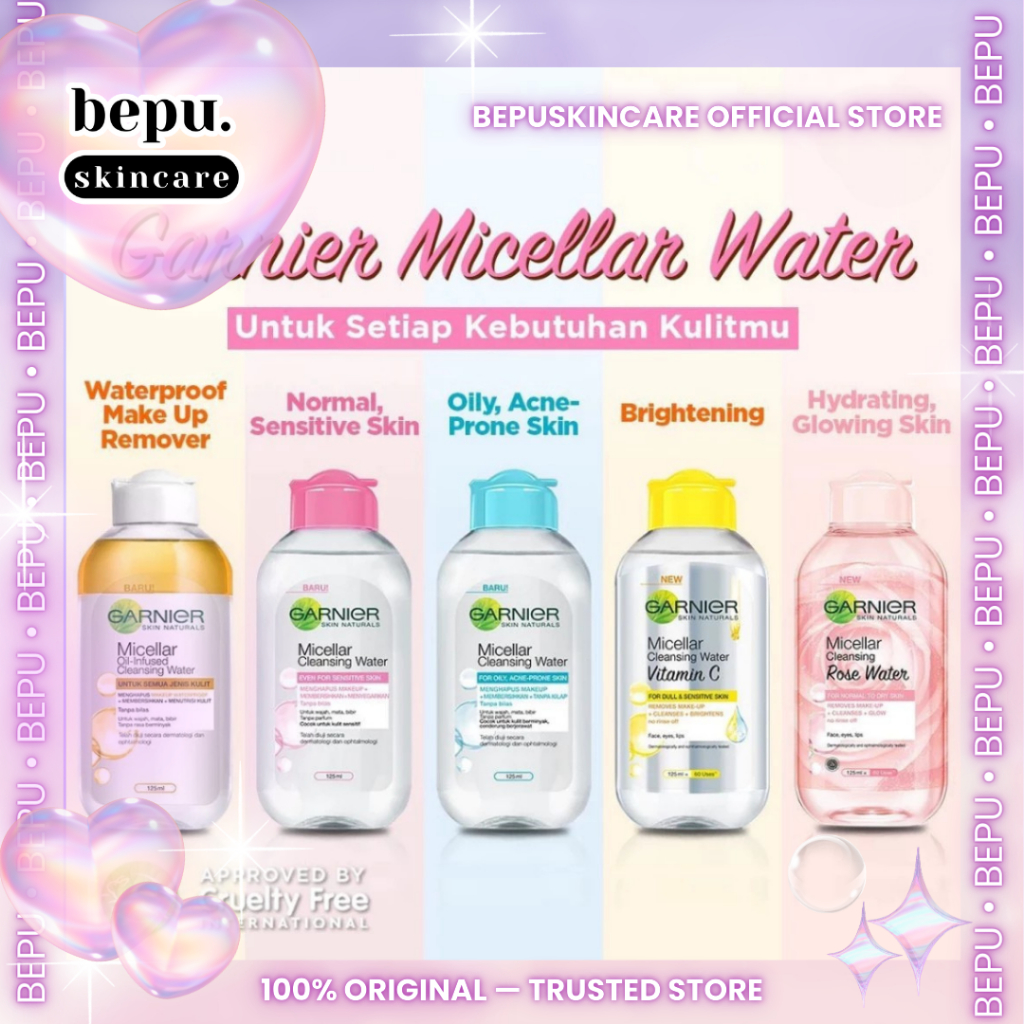 Bepuskincare - Garnier Micellar Cleansing Water Pink|  Garnier Micellar Cleansing Water Salicylic Bl