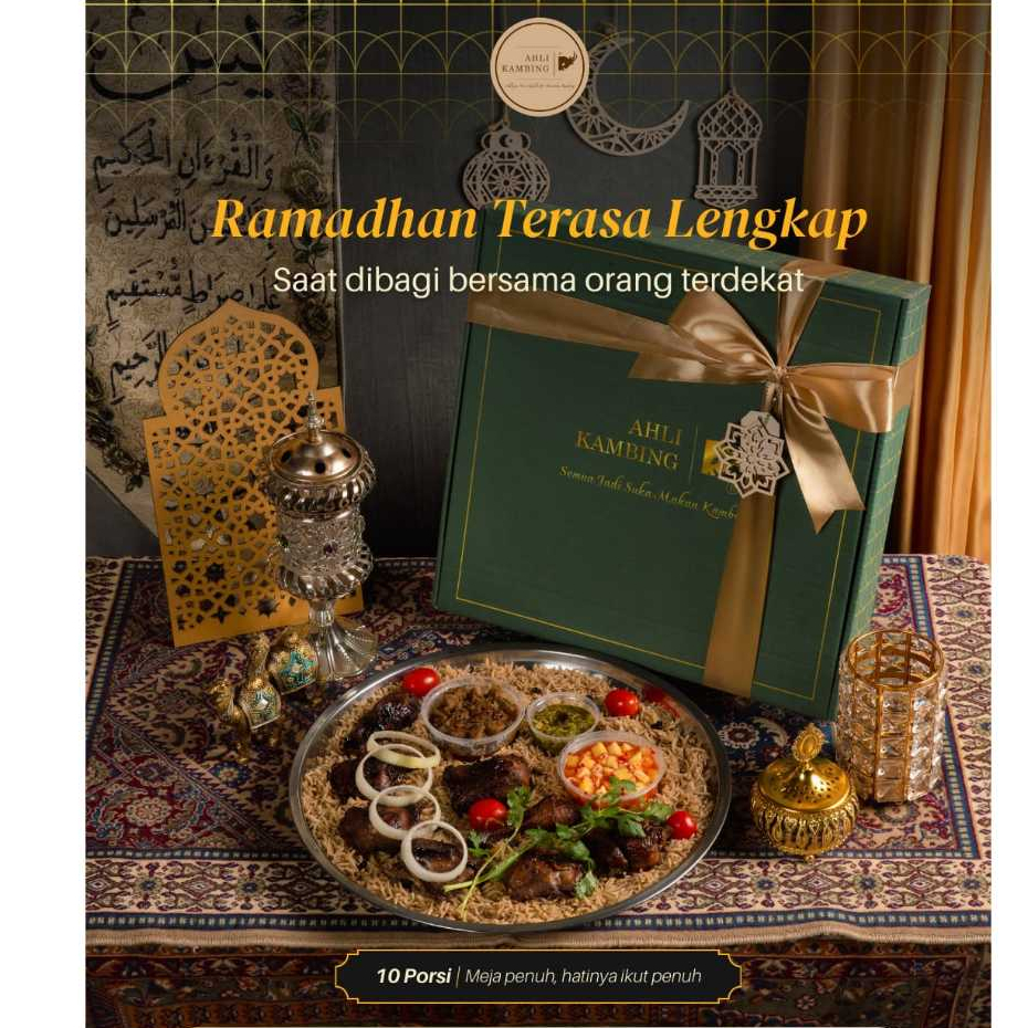 Hampers Nasi Kebuli/Mandhi Tampah Grande ½ Meter (10 Porsi)