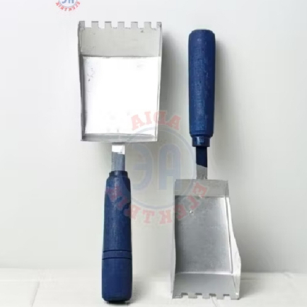 2Pcs Cetok Hebel / Trowel Bata Ringan / Sendok Semen Hebel 10cm & 7cm / Sendok Semen Hebel Plat Baja