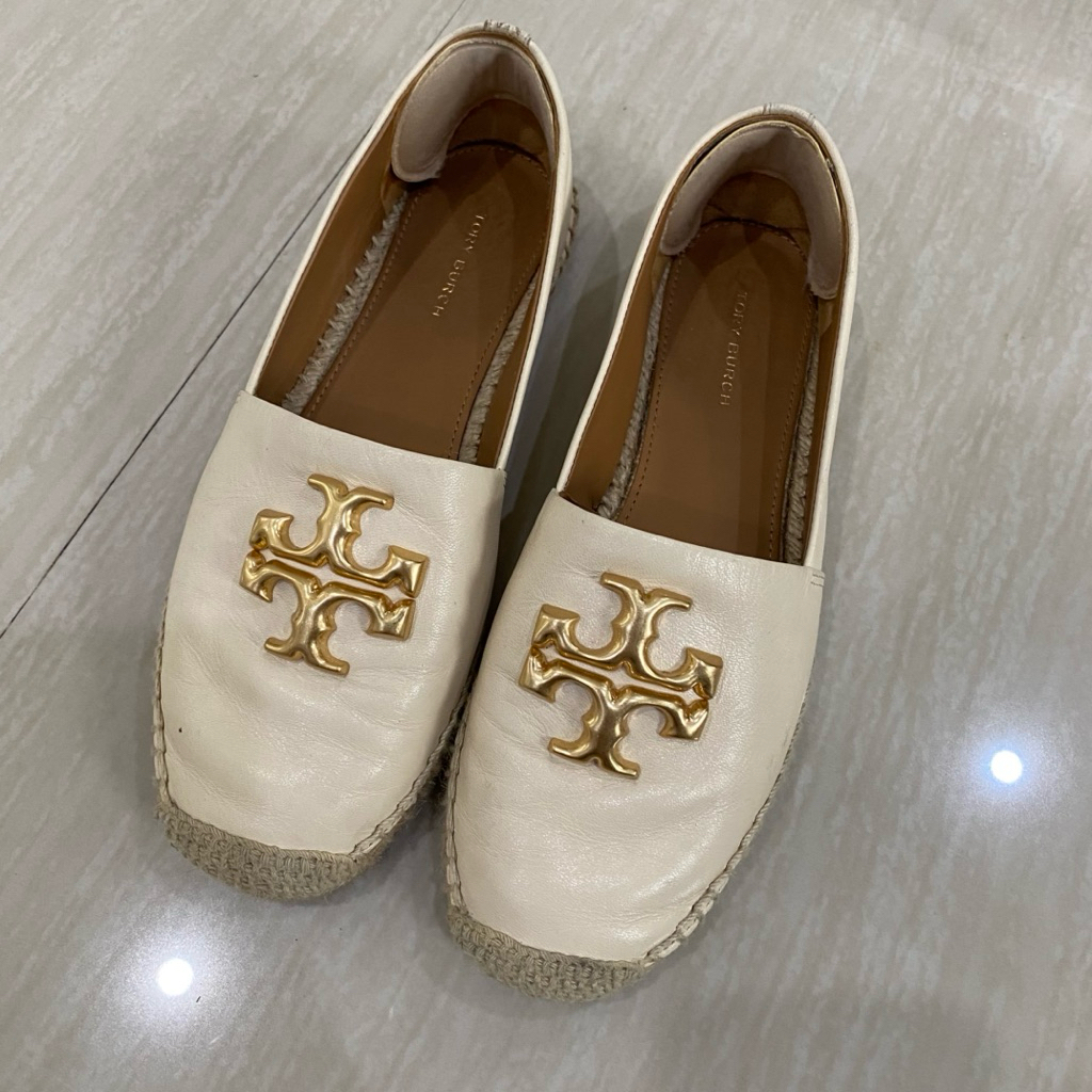 PRELOVED TORY BURCH ELEANOR ESPADRILLES Sepatu Wanita Size 6 1/2