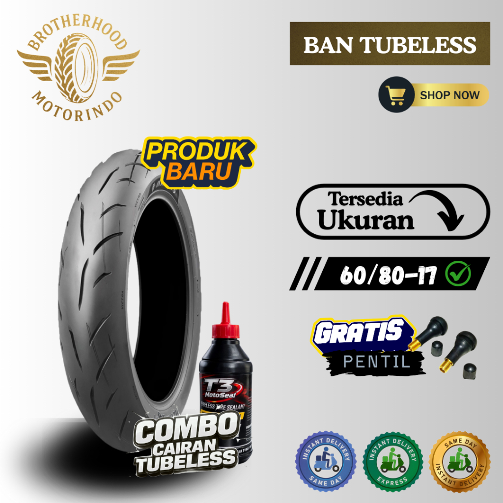 BAN MAXXIS VICTRA CT RING 17 (60/80-17) BAN TUBBELES RING 17 / BAN RING 17 / CORSA R26 / BAN MOTOR B
