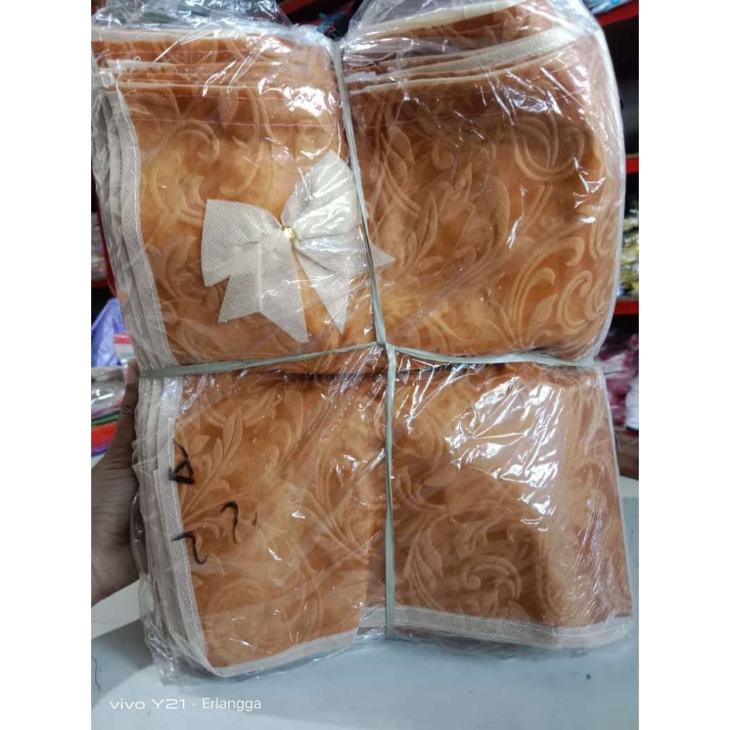 12pcs 1 lusin Tas kain Tas Hajatan Tas Berkat Tas Kardus