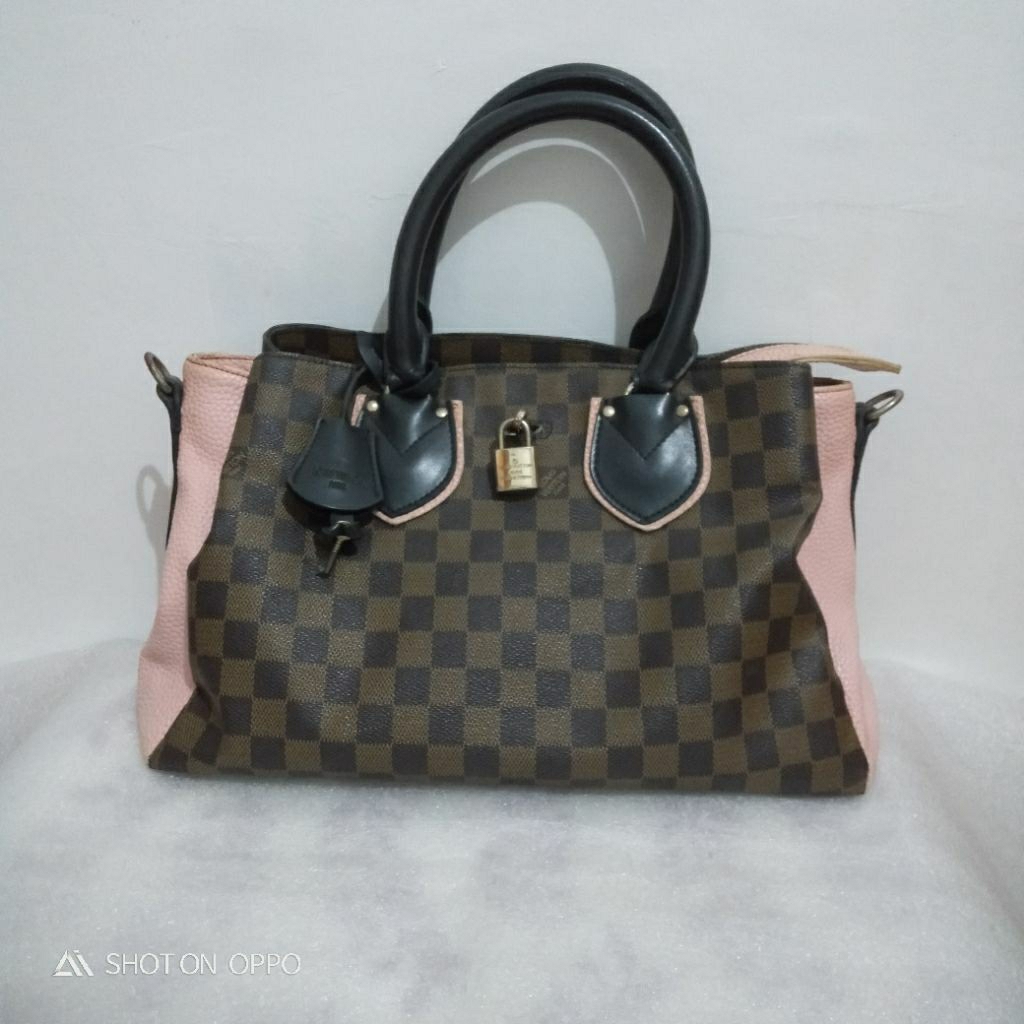 LOUIS VUITTON Mix Pink// Preloved//Tas Handle Bag + Selempang// Lebar 38cm, Tinggi 25cm, Alas 11cm
