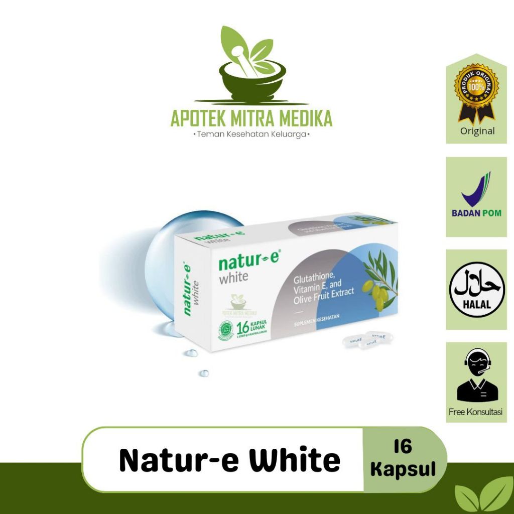 Natur E White Vitamin E untuk Kulit - 16's