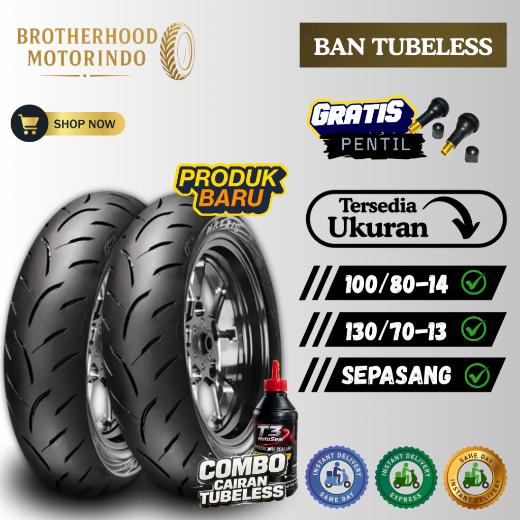(PAKET SEPASANG) BAN MAXXIS  VICTRA S98-ST  TUBELESS ( 100/80-14 / 130/70-13 ) BAN TUBLES / BAN MOTO