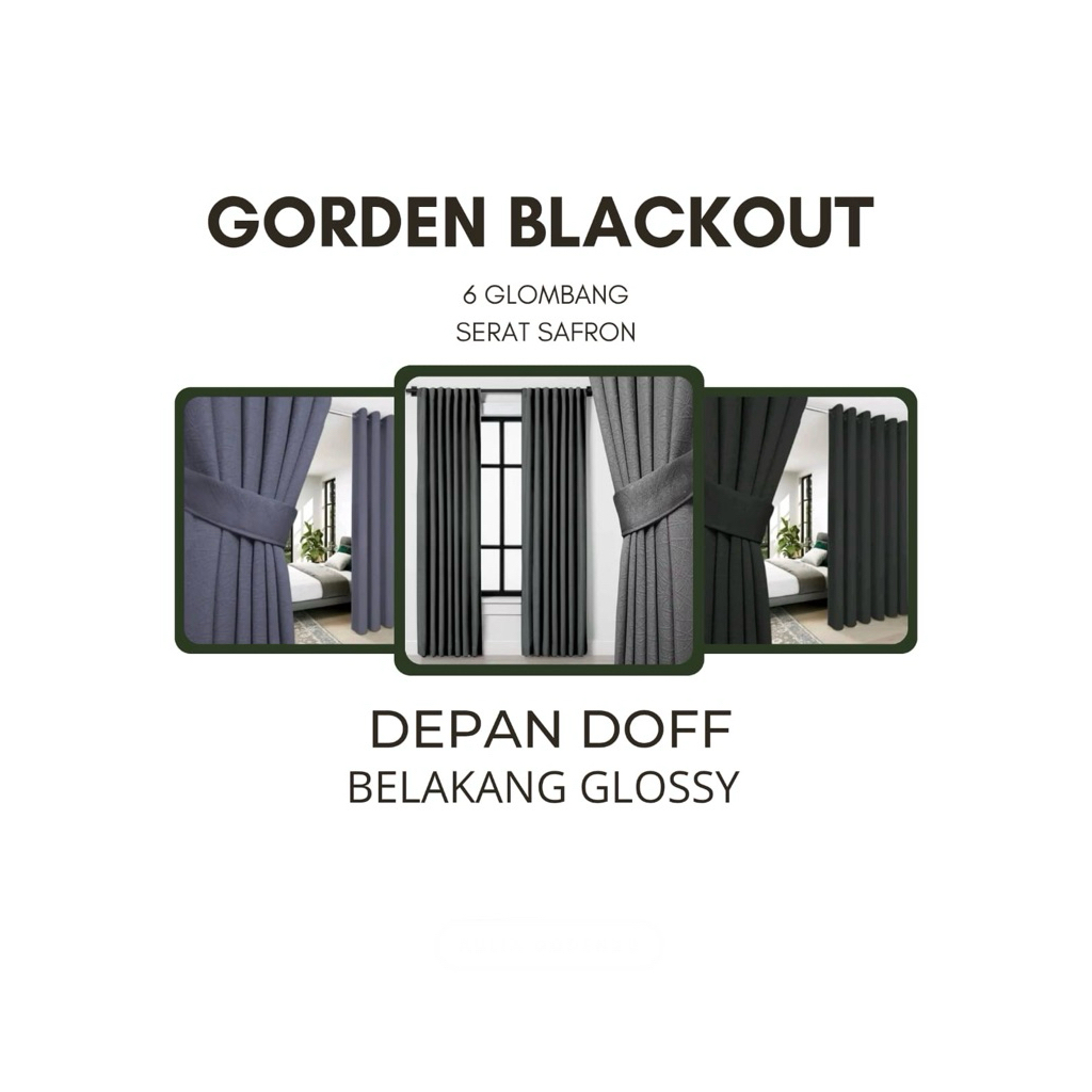GORDEN BLACKOUT SAFRON GORDEN MINIMALIS GORDEN JENDELA GORDEN PINTU ELEGAN CURTAIN TALI
