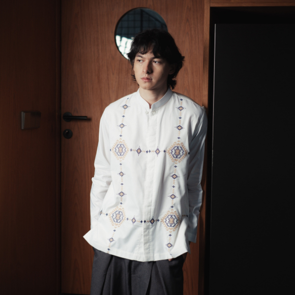 BASTOH  Rayyan Koko Bordir Pria Dewasa Lengan Panjang Warna Putih