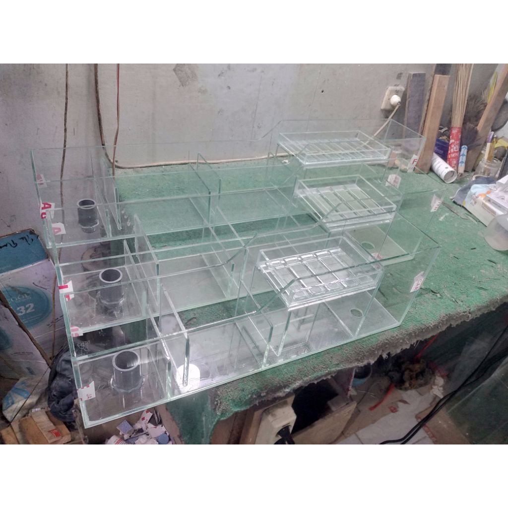 Top filter kaca China style 60 cm