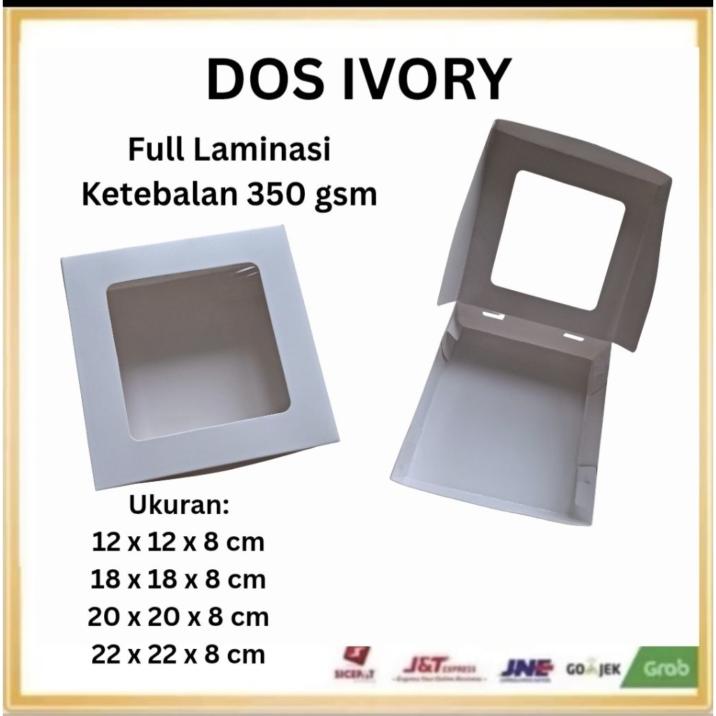 Dos IVORY LAMINASI Tinggi 8 CM | Dos Kotak Hampers Ivory