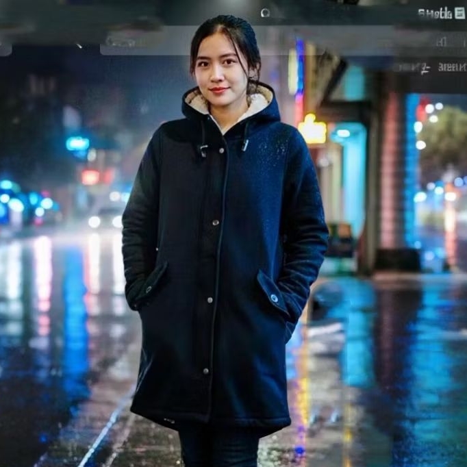 HOODIE-ZIP PARKA SHERPA size M(second)