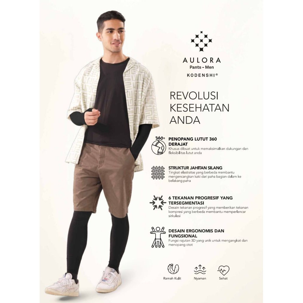 Celana Aulora Pants Laki-laki Aulora Pants Men Kondenshi untuk kesehatan warna hitam dan beige
