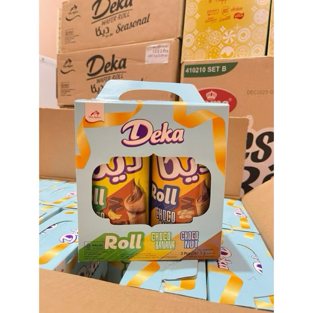 NEW DEALS Deka Wafer Roll Edisi Lebaran 1 Dus ( Isi 12 Pack ) Deka Hampers Lebaran