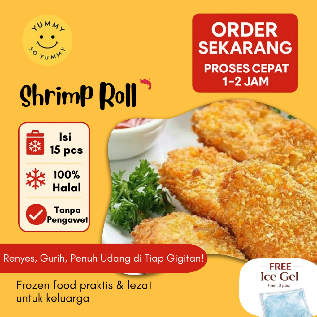 Makanan Beku Frozen Shrimp Roll Bento Hokben Udang
