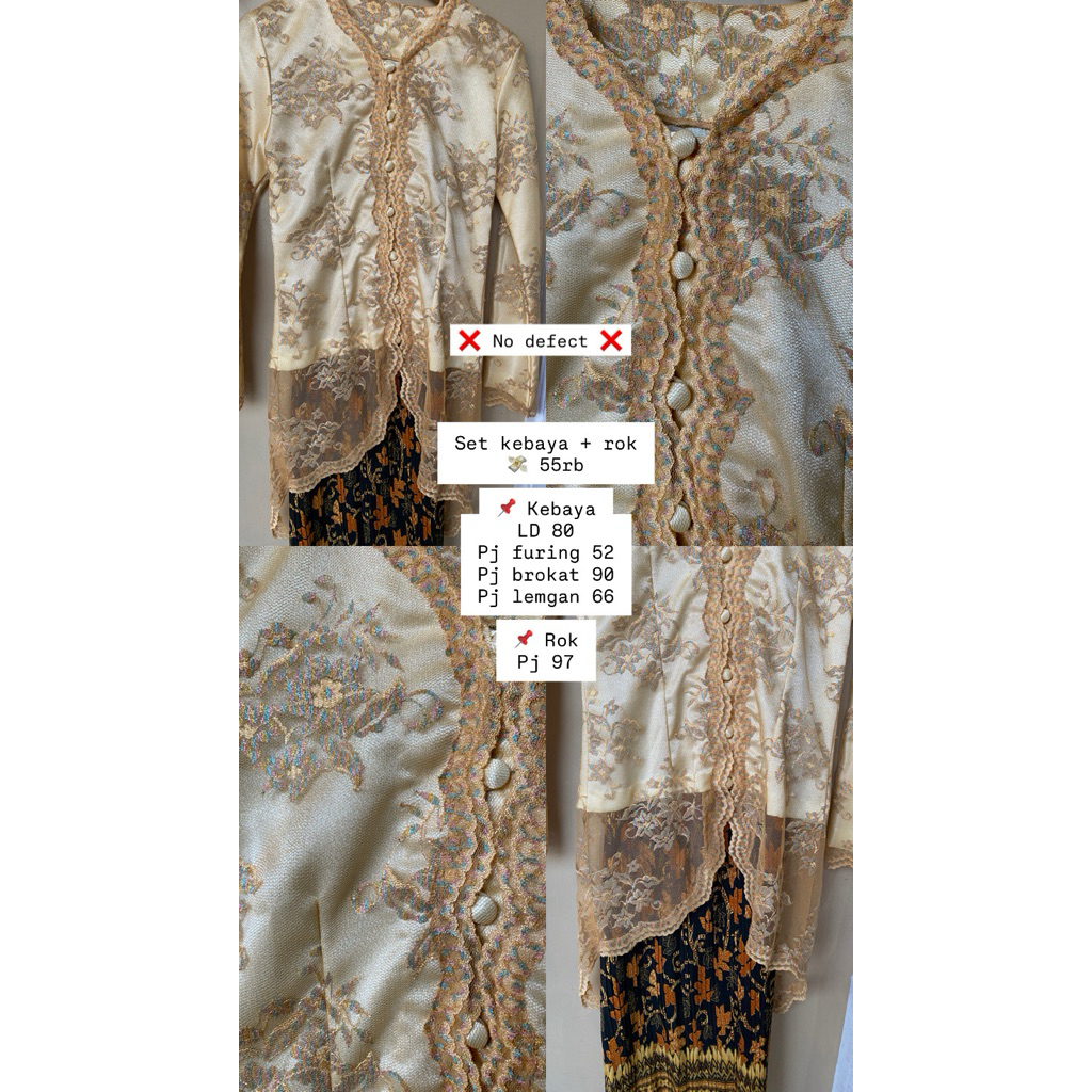 Preloved one set kebaya