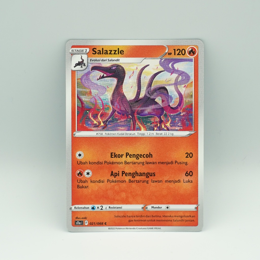 Kartu Pokemon indonesia TCG Salazzle S11A C 021/068 Indonesia Original