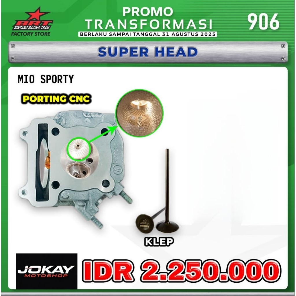 SUPER HEAD/CYLINDER HEAD PORTING CNC BRT MIO SPORTY