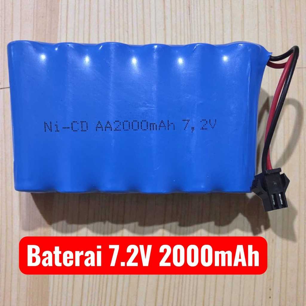 Tahan Lama Batre Baterai Mobil RC 7.2 Volt 2000mAh Batre Cadangan Isi 6 Baterai Remot Remote Control