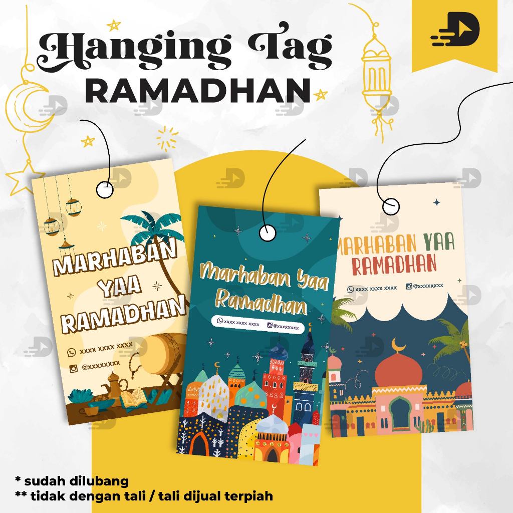 Hanging Tag Ramadhan Hang Tag Custom Idul Fitri