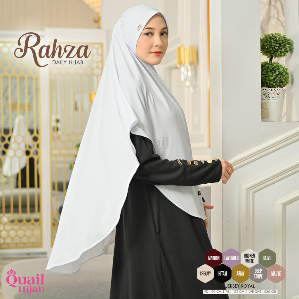 Quail Hijab -  RAHZA HIJAB INSTAN ORI QUAIL JERSEY PREMIUM