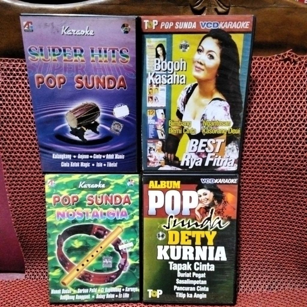 VCD KARAOKE LAGU SUNDA, BEBAS PILIH, CHAT JUDUL KEPENJUAL 100% ORIGINAL BAR