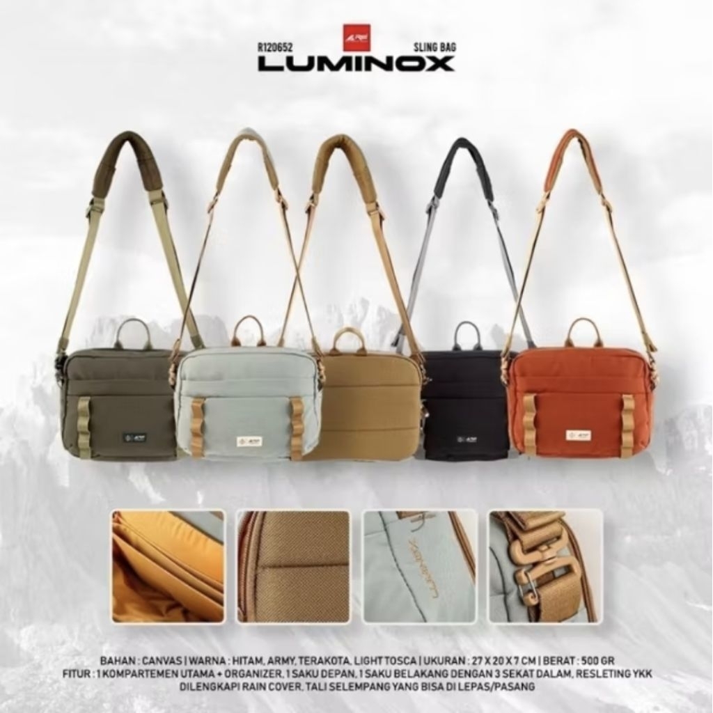 Tas Selempang Rei Luminox + Raincover Original 100%