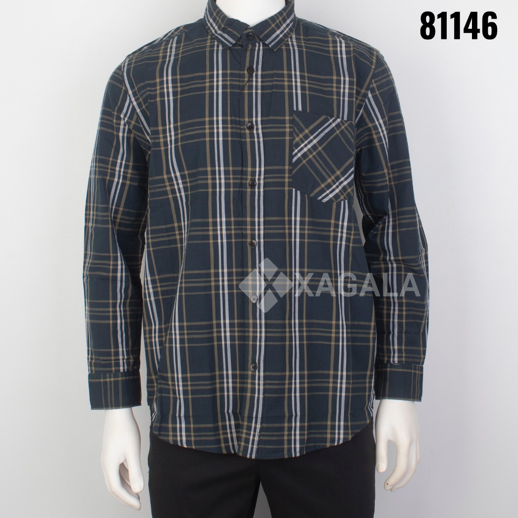 EZIO KEMEJA PRIA LENGAN PANJANG PREMIUM KEMEJA PRIA DEWASA REGULAR FIT LEMBUT TERBARU KOTAK BRANDED