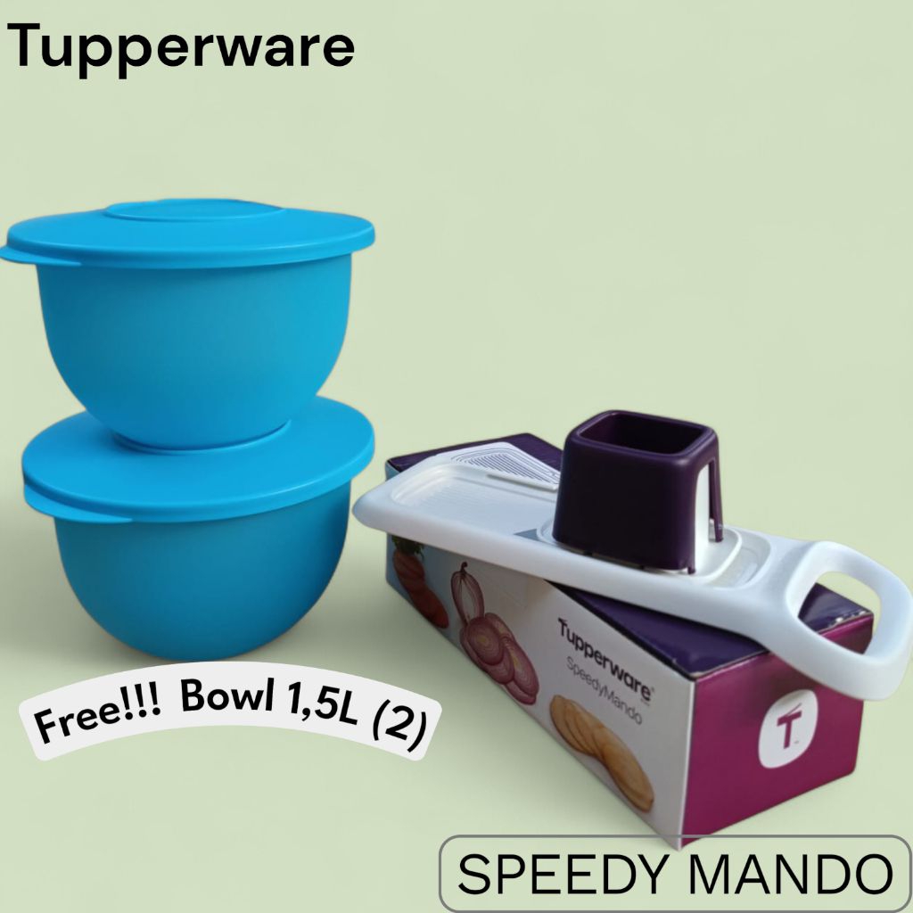 TUPPERWARE ORI 100% NEW SPEEDY MANDO / MANDO JUNIOR / MANDO CHEF PENGIRIS MODERN / MEMOTONG SAYURAN 