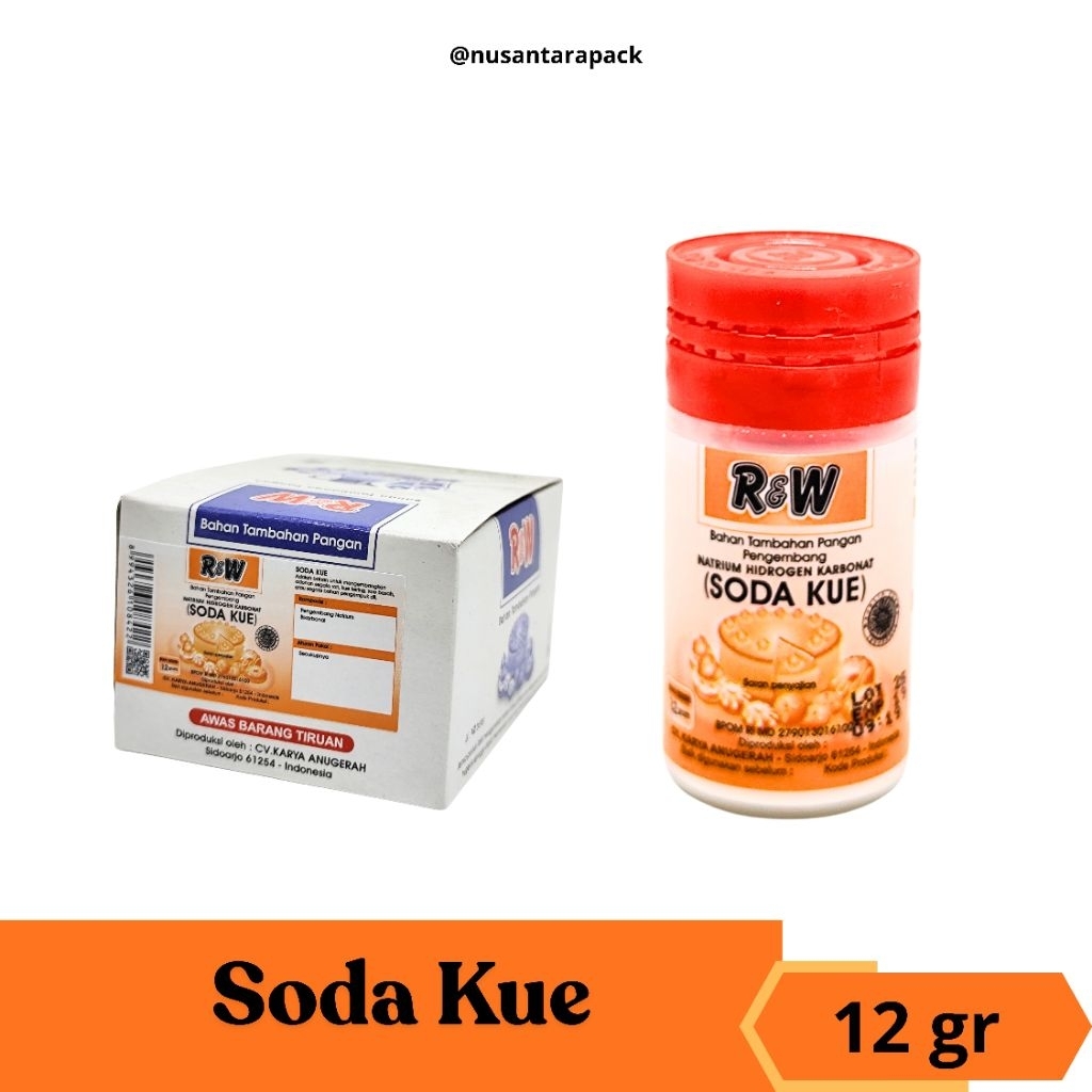 Soda Kue R&W 12gr | Baking Soda Sachet Pengembang Kue
