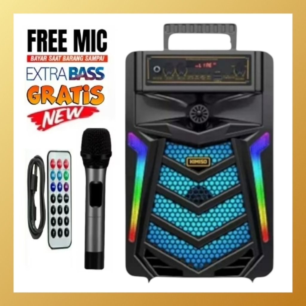 Speaker Kimiso Qs 7801- Bluetooth Karaoke / Salon Aktif Kimiso Qs 7801 8''inch / Brain Power Qs-7801