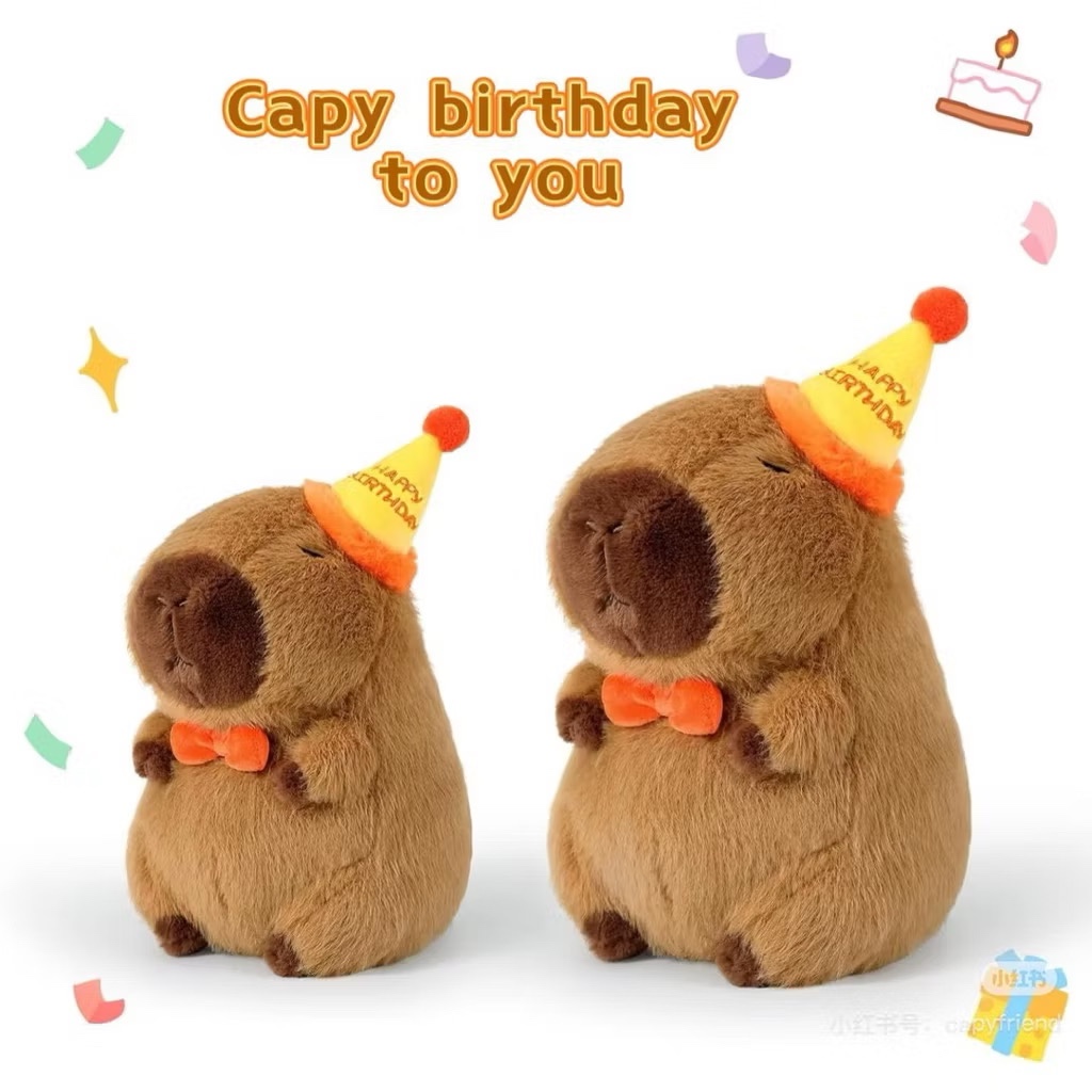 HADIAH BONEKA CAPPYBARA HAPPY BIRTHDAY BONEKA KAPIBARA BONEKA ANAK PEREMPUAN BONEKA CAPPYBARA JUMBO 