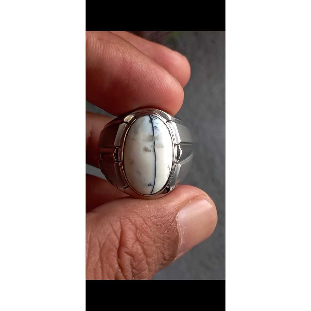 Pirus Persia Putih Kendit Langka Ring Stainlis