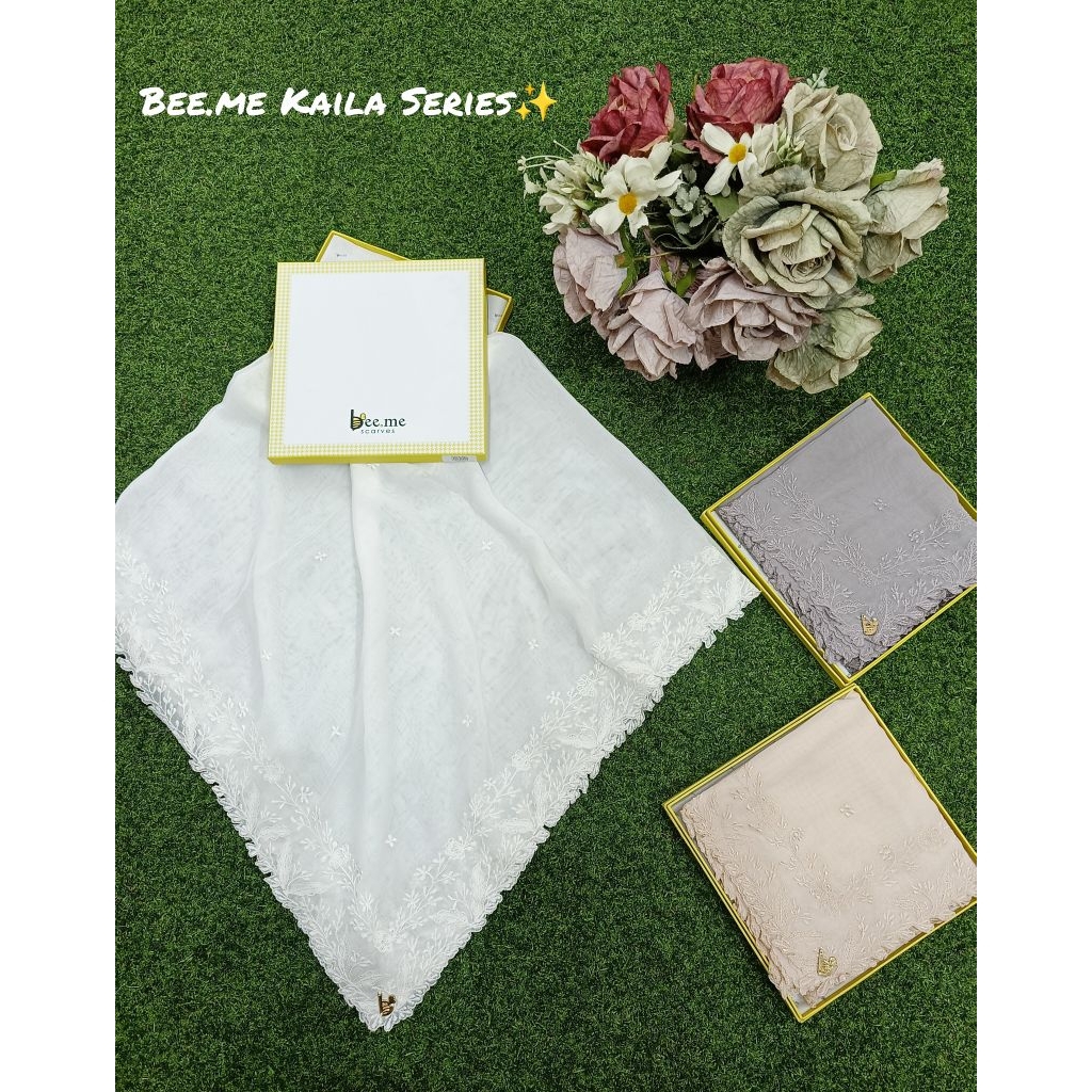 Bee.me Hijab Kaila Series. Hijab Bee.me Kaila Series Terbaru. Hijab Segi Empat. Bee.me Original
