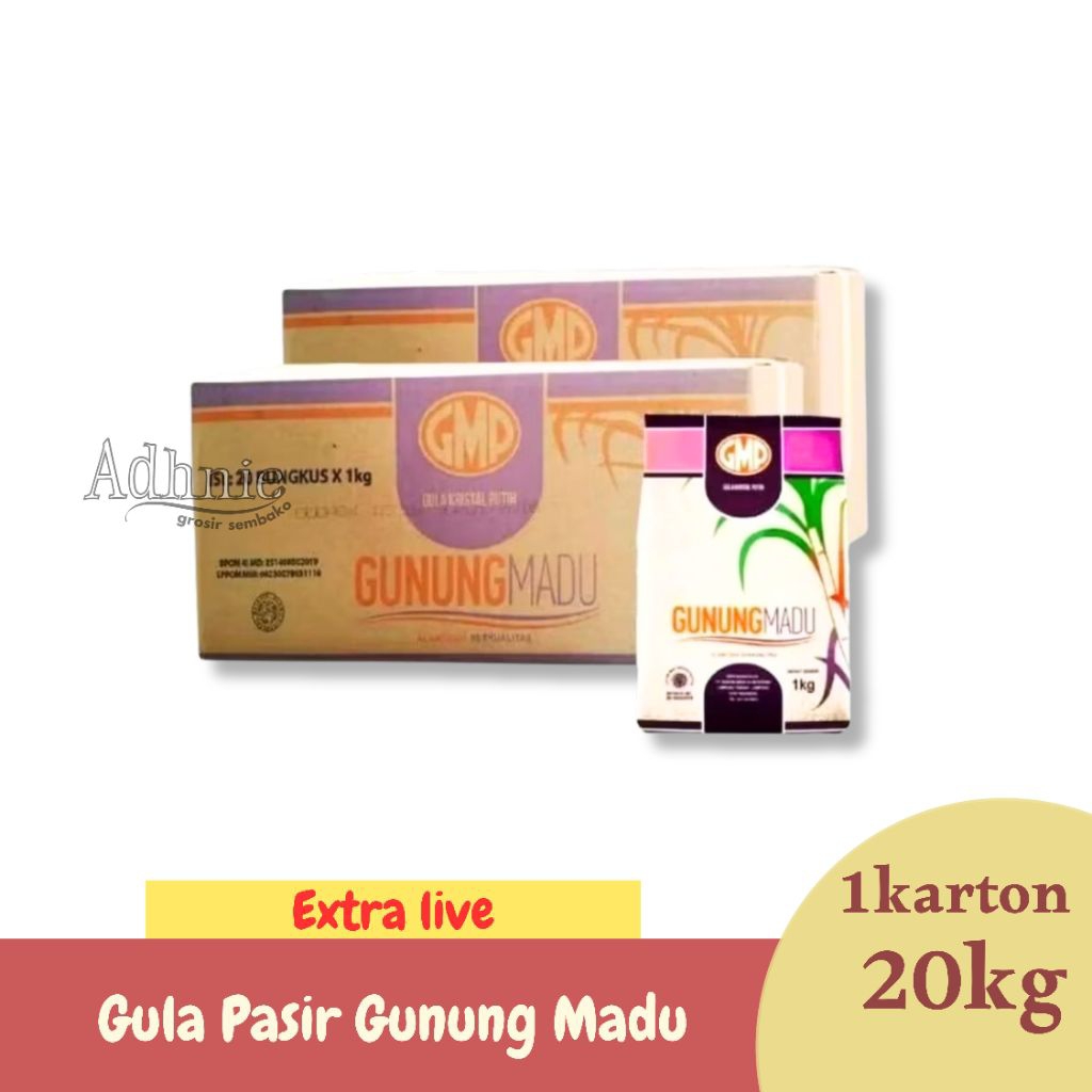 (ADHNIE GROSIR) SIAP KIRIM GULA GMP 1 KARTON ISI 20 PSC